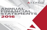 ANNUAL FINANCIAL STATEMENTS 2016 - The Vault · ANNUAL FINANCIAL STATEMENTS 2016 ATT House, 2nd Floor, Maxwell Offi ce Park, Magwa Crescent West, Waterfall City, Waterfall Tel +27