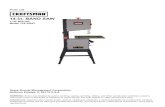 14-in. BAND SAW · 14-in. BAND SAW . 1 HP MOTOR Model 124.32607. Sears Brands Management Corporation, Hoffman Estates, IL 60179 U.S.A. WARNING: Some dust created by power sanding,