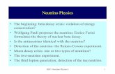 Neutrino Physics - spbu.ru · 2012. 2. 27. · 1.) Make a neutrino beam from pion decays into muons. 2.) pass the neutrino beam through a detector which must a) have enough dense