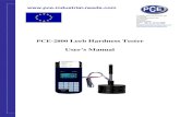 PCE-2800 Leeb Hardness Tester - PCE Instruments · The measurement parameters, including the material setting, the hardness scale and the impact direction can’t be changed during