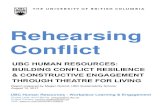 Rehearsing Conflict - sustain.ubc.ca · Report prepared by Megan Ryland, UBC Sustainability Scholar August 12, 2017. Pg. 01 Background 1 ... Learning and Technology to bring this