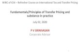 Fundamentals/Principles of Transfer Pricing and substance ... · •Further w.e.f. 1 April 2012, TP provisions were extended to include specified domestic transactions (SDTs) also