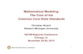 Mathematical Modeling: The Core of the Common Core State ... · PfMthtilMdliProcess of Mathematical Modeling Connecting Mathematical Practices (MP) and Content Standards (CS) MP1