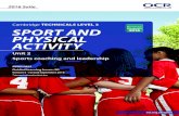 TECHNICALS LEVEL 3 SPORT AND PHYSICAL ACTIVITY · 2019. 10. 30. · ocr.org.uk/sport Unit 2 Sports coaching and leadership M/507/4453 Guided learning hours: 90 Version 5 - revised