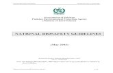 NATIONAL BIOSAFETY GUIDELINES · National Biosafety Guidelines Notification No. F.2(7)95-Bio Pakistan Environmental Protection Agency 3/138 7. For the purposes of these guidelines,