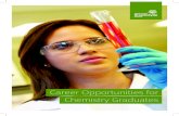 Career Opportunities for Chemistry Graduates · Career Opportunities for Chemistry Graduates A degree in chemistry opens doors to a wide variety of employment opportunities. The range