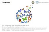 East of England Ambulance Service NHS Trust Review of … · East of England Ambulance Service NHS Trust – Review of Leadership and Governance In accordance with our Engagement