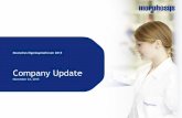Company Update · Actual results could differ materially from those included in the forward-looking statements due to ... Immuno-oncology program Merck Serono - Cancer Immuno-oncology