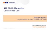 1H 2016 Results - Sosei Heptares...Q2 FY2016 Financial Results, 14 November 2016 Q2 Consolidated Results for FY2016 (IFRS) (million yen) 4 Q2 FY15 Q2 FY16 %change Revenue 2,540 15,839