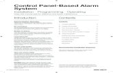 Control Panel-Based Alarm System · Control Panel-Based Alarm System Installation · Programming · Operating Keep this manual safe for reference and future maintenance Introduction
