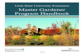 Utah State University Extension Master Gardener Program … · The Utah State University Master Gardener Program, sponsored by USU Extension, is a volunteer training program designed