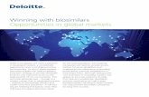 Winning with biosimilars Opportunities in global markets · Winning with biosimilars: Opportunities in global markets 3 Challenges facing biosimilars Although it is generally expected