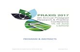PROGRAM & ABSTRACTS - SCPAscpa.net.au/wp-content/uploads/2017/06/PRAXIS-2017... · 2017. 6. 14. · PRAXIS 2017 Postgrad Research & Practice Conference Email: scpa-conference@scu.edu.au
