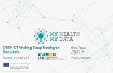 ERRIN ICT Working Group Meeting on Anna Rizzo Blockchain€¦ · ERRIN ICT Working Group Meeting on Blockchain (Project Coordinator) 2 “MY HEALTH, MY DATA” MyHealthMyData (MHMD)