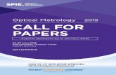 CALL FOR PAPERS - SPIEspie.org/Documents/ConferencesExhibitions/EOM19-call-lr.pdf · ultraviolet, visible, or infrared wavelengths. Special emphasis shall be put on the implementation