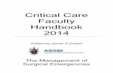 Critical Care Faculty Handbook 2014 - WordPress.com · Faculty Handbook 2014 Edited by Jacob S Dreyer For Teaching the Critical Care Module of ASGBI's course on the Management of