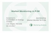 Market Monitoring in PJM - NV Office of Energyenergy.nv.gov/uploadedFiles/energynvgov/content... · understanding retail/wholesale interaction issues • Interaction with RTO staff