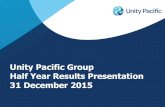 Unity Pacific Group Half Year Results Presentation 31 December …. UPG Half Year... · 5 Unity Pacific –Half Year Results Presentation - 31 December 2015 1 Reconciliation items