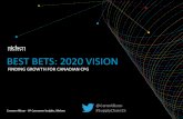 BEST BETS: 2020 VISION Events... · THE CPG GROWTH ENGINE WILL SWITCH GEARS By 2020… Source: Nielsen Homescan 52 weeks to March 29, 2014 – HH