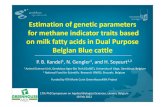 Estimation of genetic parameters for methane indicator ...€¦ · Estimation of genetic parameters for methane indicator traits based on milk fatty acids in Dual Purpose Belgian