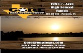198+/- Acre High Fenced Ranch - Amazon S3 FM 932... · 2015. 8. 13. · 198+/- Acre High Fenced Ranch GoreGroupTexas.com 2424 E. Main St. • Gatesville, TX 76528 254.206.0915 •