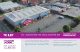 TO LET Unit 1, St David’s Retail Park, Saltney, Chester ... · 7/22/2020  · WAREHOUSE UNIT Unit 1, St David’s Retail Park, Saltney, Chester CH4 8SN ... money laundering and