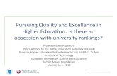 Pursuing Quality and Excellence in Higher Education: Is there an … · 2015. 7. 2. · Pursuing Quality and Excellence in Higher Education: Is there an obsession with university