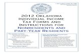 2012 Oklahoma Individual Income Tax Forms and Instructions ... · 3/6/2013  · • Includes Form 511NR (Nonresident and Part-Year Resident Return) This packet contains: • Instructions