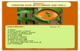 Pumpkin and ginger soup - WordPress.com · 2014. 8. 5. · 7.Boil for 20- 25 minutes until both the sweet potato and pumpkin are soft (the sweet potato will take longer) 8.Leave to