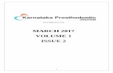 MARCH 2017 VOLUME 1 ISSUE 2 - kpjonline.comMarch 2017, Volume: 1, Issue: 2 KARNATAKA PROSTHODONTIC JOURNAL Dr. Umesh Pai Editor Karnataka Prosthodontic Journal DIGITAL VS CONVENTIONAL