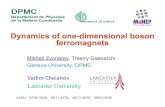 Dynamics of one-dimensional boson ferromagnetsDynamics of one-dimensional boson ferromagnets Mikhail Zvonarev, Thierry Giamarchi Geneva University, DPMC Vadim Cheianov Lancaster University