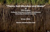 Plants, Soil Microbes and Watergregory/papers/Bowen Garden... · Dr. Don Reicosky USDA-ARS 1 min soil videos R . Effect of tilling on CO 2 emission D.C. Reicosky and D. W. Archer,