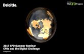 2017 CFO Summer Seminar CFOs and the Digital Challenge · 2017 CFO Summer Seminar CFOs and the Digital Challenge 31 August 2017 ... New vs current business • New: France, Germany,
