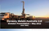 Dynasty Metals Australia Ltd - dmaltd.com.au...(ASX:BRM) are expected to be foundation customers of the multi-user rail • Dynasty Metals also intends to work with QRN as a potential