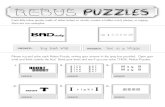 REBUS PUZZLES - Inspiration for Instruction€¦ · REBUS PUZZLES Each little rebus puzzle, made of either letters or words, contain a hidden word, phrase, or saying. Here are two