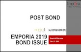 POST BOND · 2019. 11. 14. · • Design team (HTK & Consultants) • Construction team (MGC) • Subcontractor market •Project durations • One summer projects • Two summer