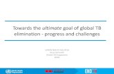 Progress and Challenges Toward the Goal of Global TB ... · Towards elimination - framework for low-incidence countries . Vision: A world free of TB Zero TB deaths, ... at national