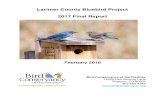 Larimer County Bluebird Project 2017 Final Reportrmbo.org/v3/Portals/5/Reports/2017 Bluebird nest box report.pdf · In 2017 the Larimer County Bluebird Project expanded by adding