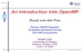1 An Introduction Into OpenMPcau.ac.kr/~bongbong/multicore18/intro_openmp.pdf · The OpenMP programming model is a powerful, yet compact, de-facto standard for Shared Memory Programming