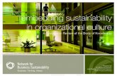 embedding sustainability in organizational culture… · embedding sustainability in organizational culture and to provide a framework for thinking about the practices that may support