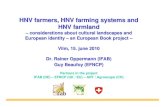 HNV farmers, HNV farming systems and HNV farmland€¦ · Dr. Rainer Oppermann (IFAB) Guy Beaufoy (EFNCP) Partners in the project ... It has well established in some of the administration