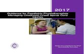 Guidance for Paediatric ... - Spinal Cord Injuries · Spinal Cord Injuries (SCI) in Children 2 Spinal Cord Injuries (SCI) in Children Introduction This document recommends good practice