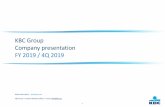KBC Group Company presentation FY 2019 / 4Q 2019€¦ · This presentation is provided for information purposes only. It does not constitute an offer to sell or the solicitation to