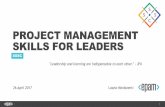 PROJECT MANAGEMENT SKILLS FOR LEADERSbudapest.ceessc.com/wp-content/uploads/2017/05/... · 2 PROJECT MANAGEMENT In fact, a project manager spends 90% of their time communicating.