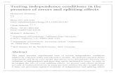 Testing independence conditions in the presence of …psych.fullerton.edu/mbirnbaum/papers2/Birnbaum_Schmidt...Miriam D. Schneider, Department of Psychology, California State University