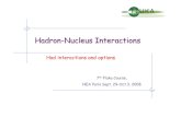 Hadron-Nucleus Interactions · Hadron-Nucleus Interactions Had interactions and options 7th Fluka Course, NEA Paris Sept. 29-Oct.3, 2008. 2 The FLUKA hadronic Models Elastic,exchange