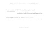 Text-based CAPTCHA Strengths and Weaknesses · 2020. 8. 8. · Many experiments [7] and attacks [32] have demonstrated that most captcha schemes are broken if they can be reliably