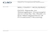 GAO-20-281, MILITARY HOUSING: DOD Needs to Strengthen ...Sep 30, 2017  · United States Government Accountability Office Highlights of GAO-20-281, a report to congressional addressees