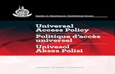 Universal Access Policy Politique d’accès universel ... · 1.1.3 broadband Internet services that shall enable download speed of at least 21 Mbps and upload speed of at least 12