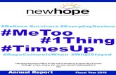 #Believe Survivors #EverydaySexism #MeToo #1Thing #TimesUp · Annual Report Fiscal Year 2018 Hashtag activism refers to the act of showing support for a cause ... safely after a friends